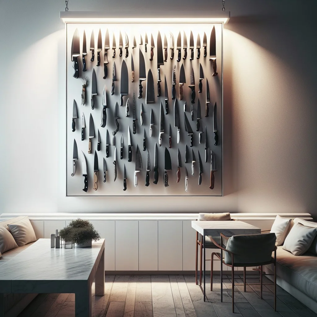 25 hidden behind artwork knife storage