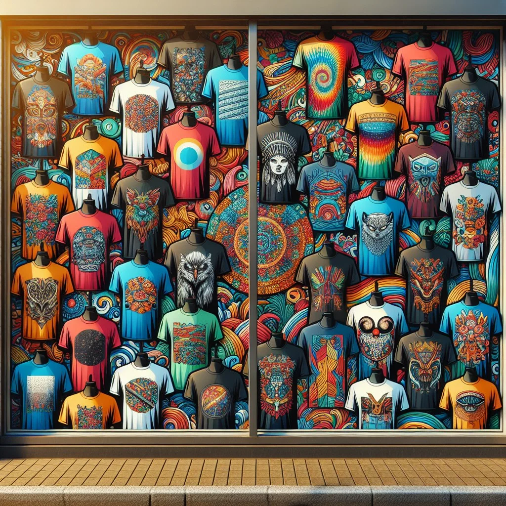 26 window decal t shirt display