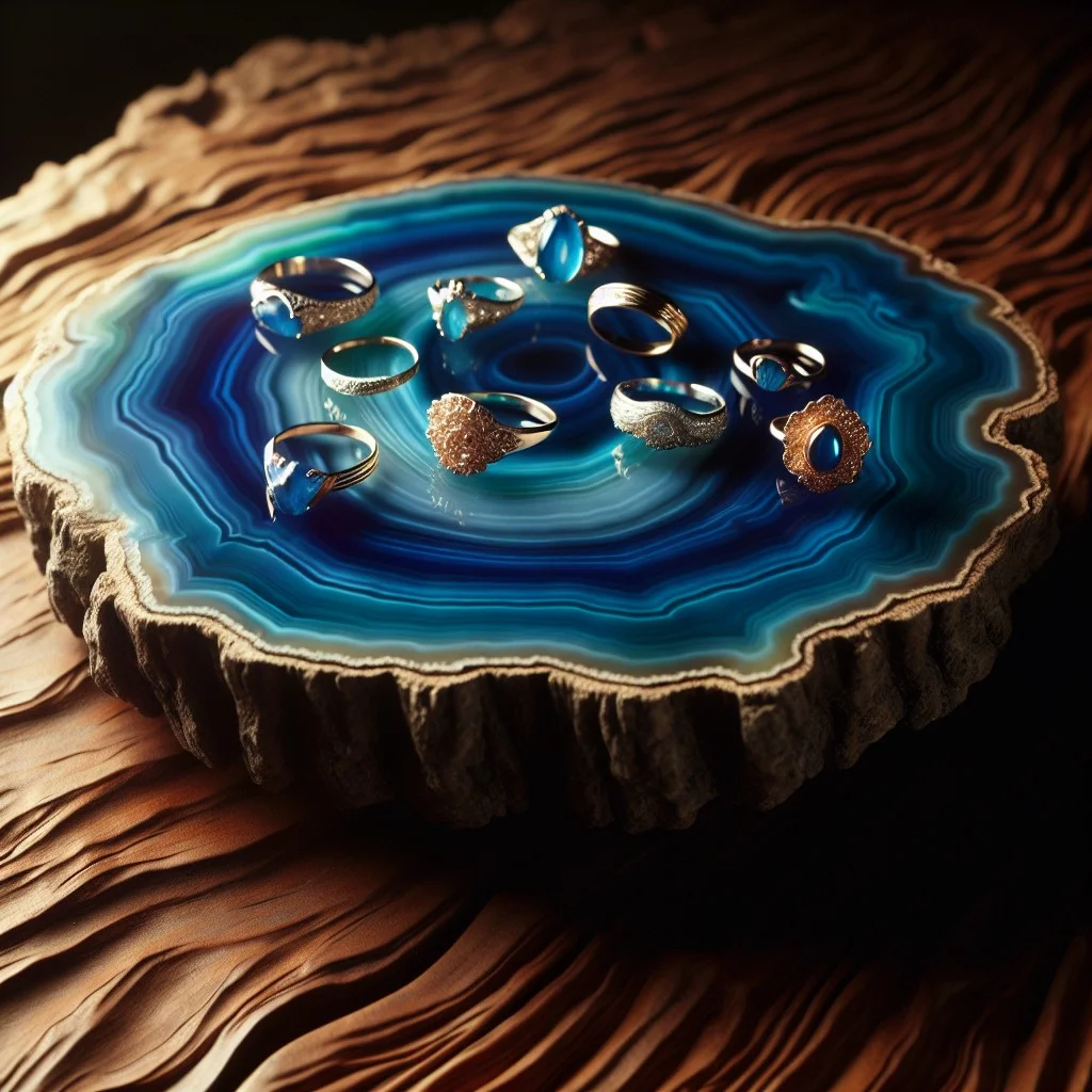 agate slice ring dish