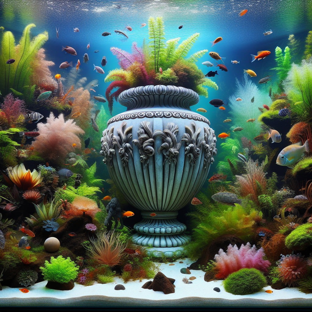 aquarium integration with waterproof urns