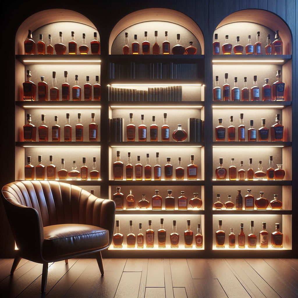 bookshelves reimagined for bourbon collection