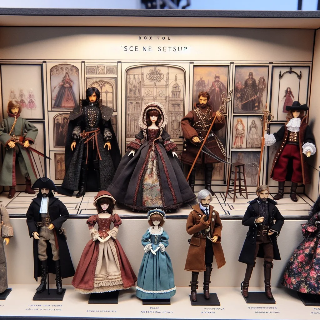 box frame showcase for scene setup dolls