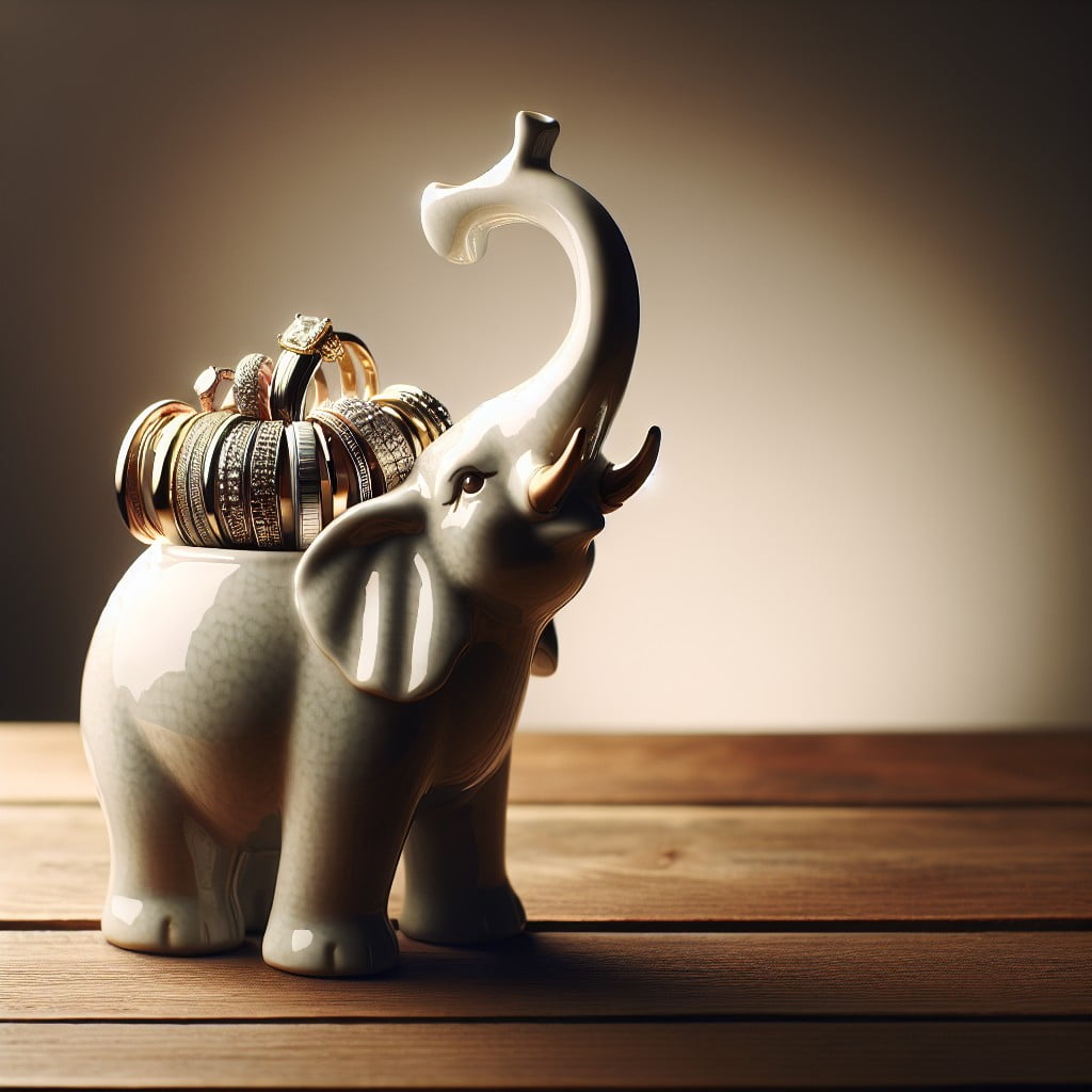 ceramic elephant ring holder