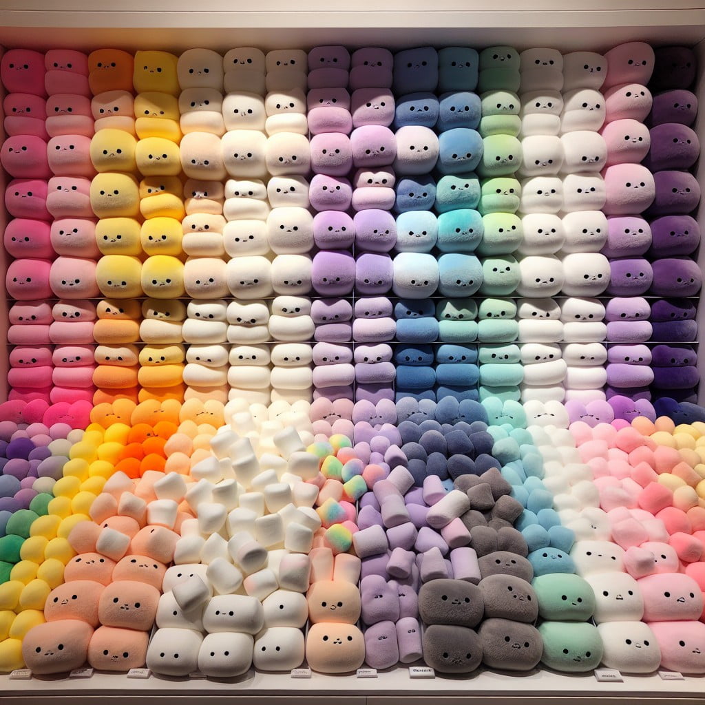 color coded squishmallow display