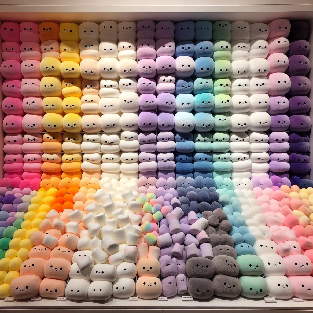 color coded squishmallow display