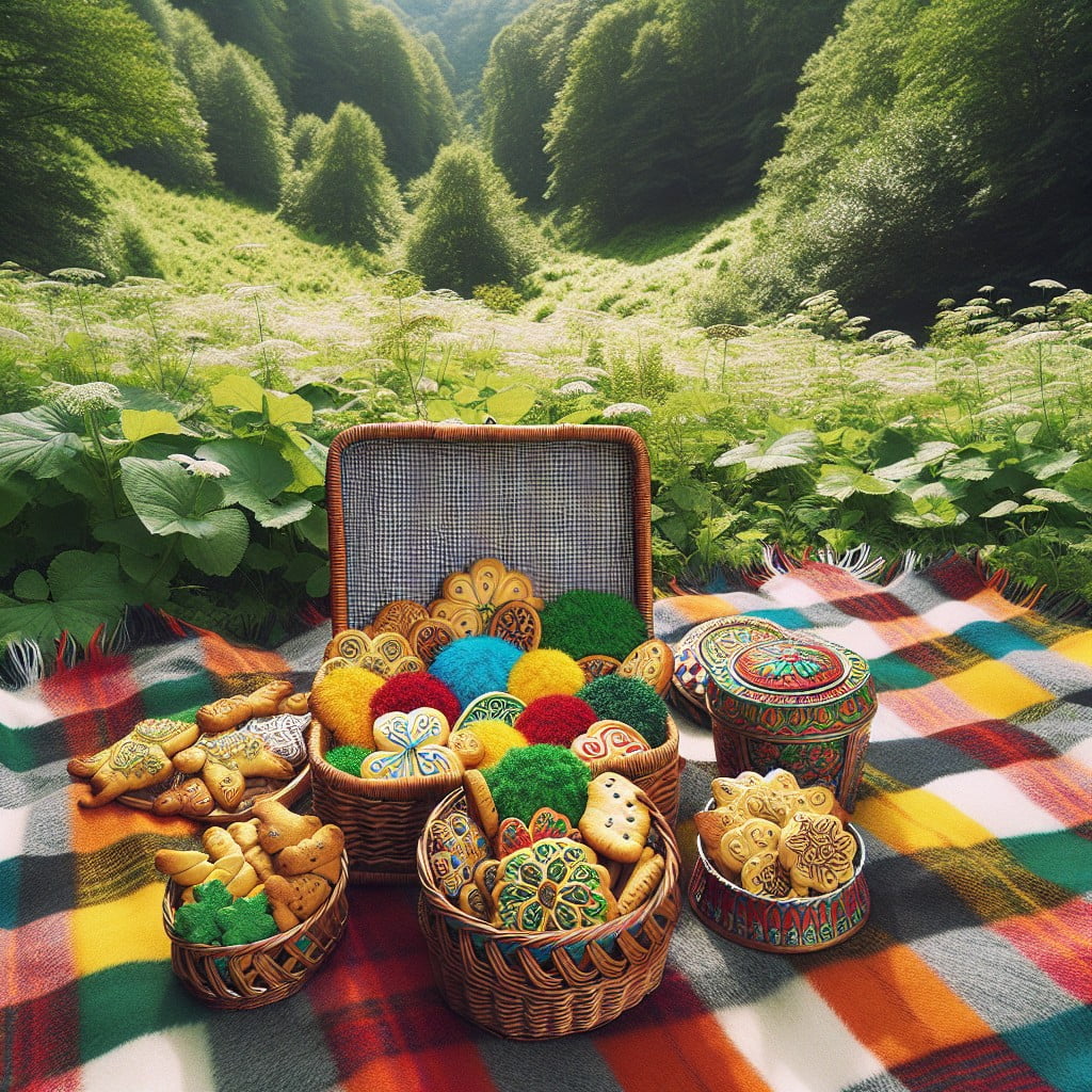 cookie basket displays for a picnic themed event
