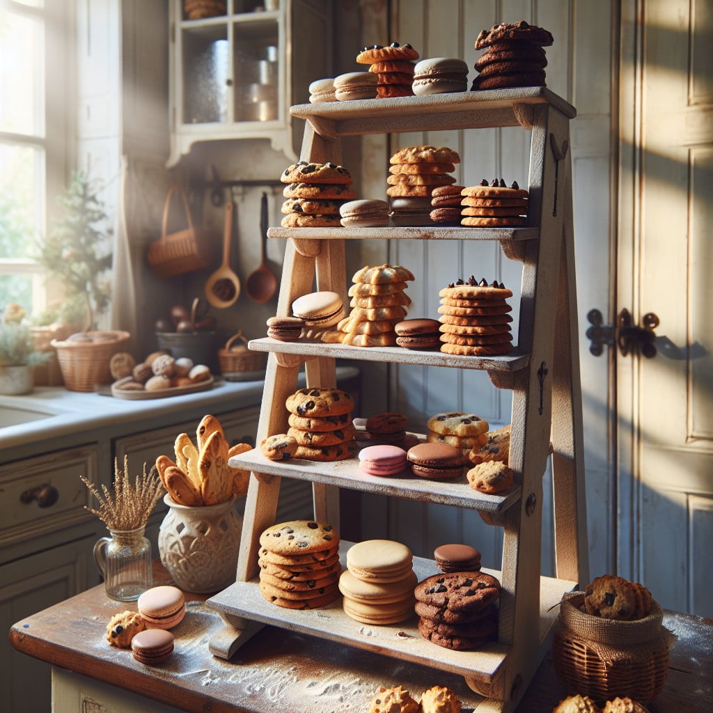 cookies on ladder shelves a creative display idea