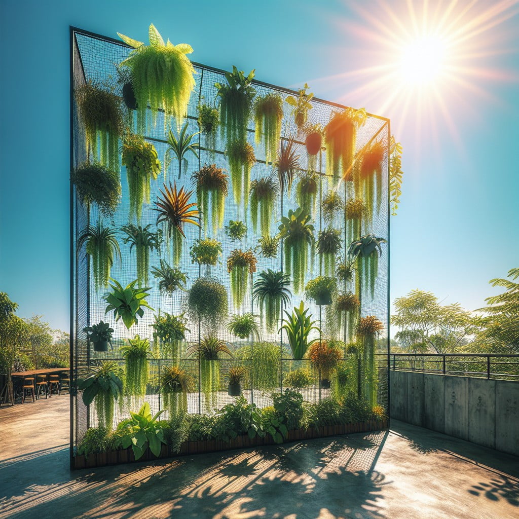 custom vertical wire plant screen