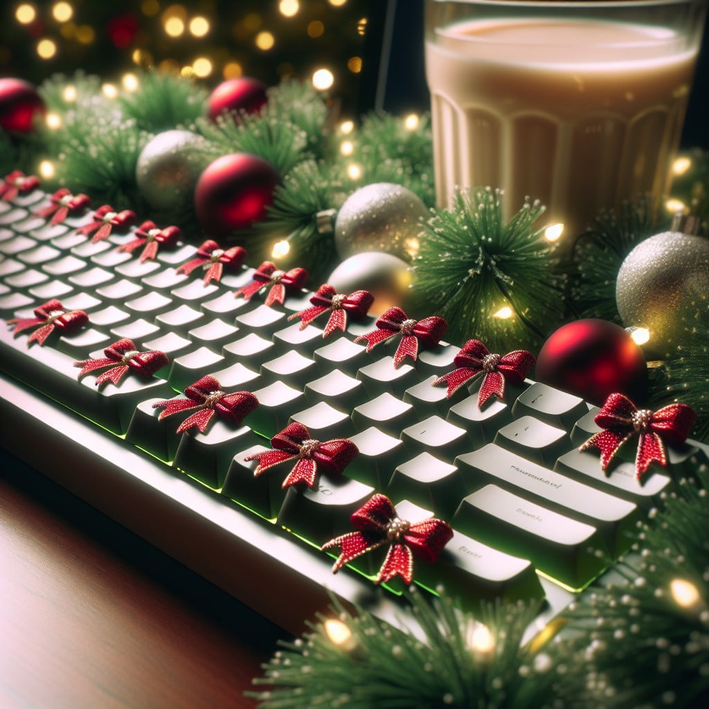 decorate keyboard with mini bow decals