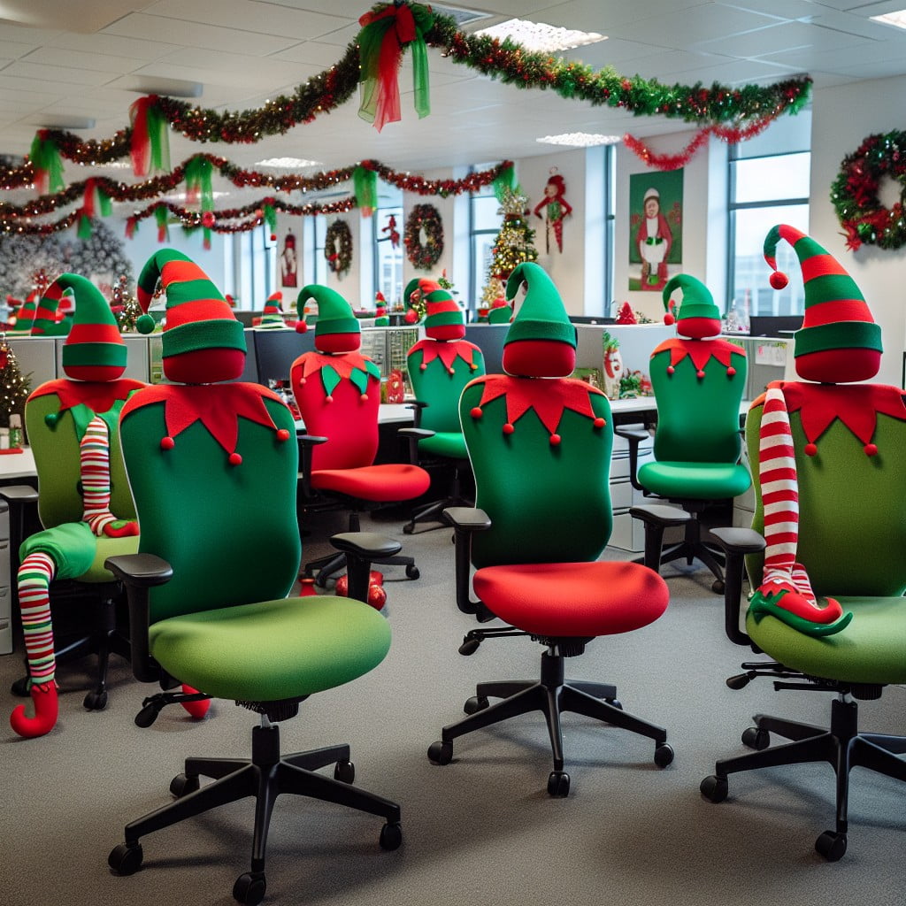dress up office chairs as elves