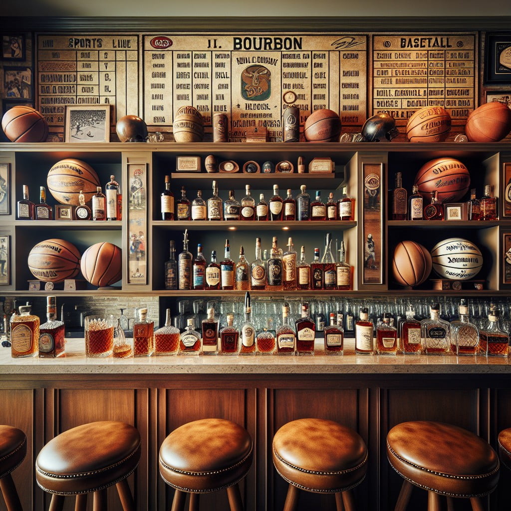 elevate the game sports related bourbon display ideas
