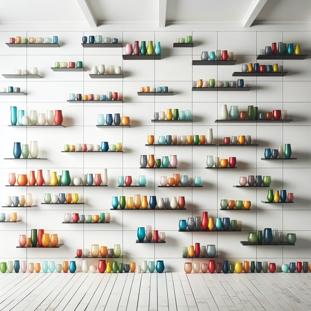 floating shelves for tumbler display