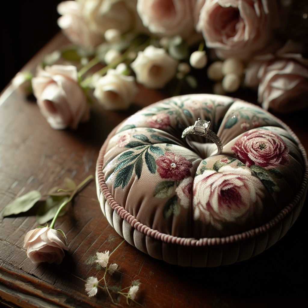 floral ring cushions