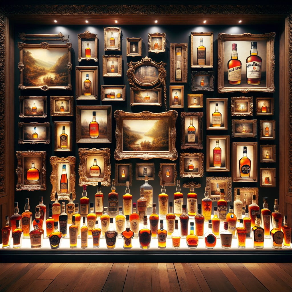 frame your bourbon bottles picture frame style displays