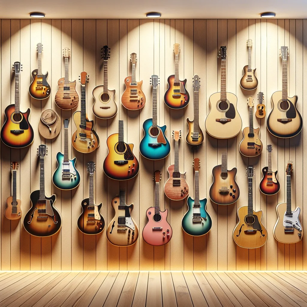 guitar wall display blending functionality and style