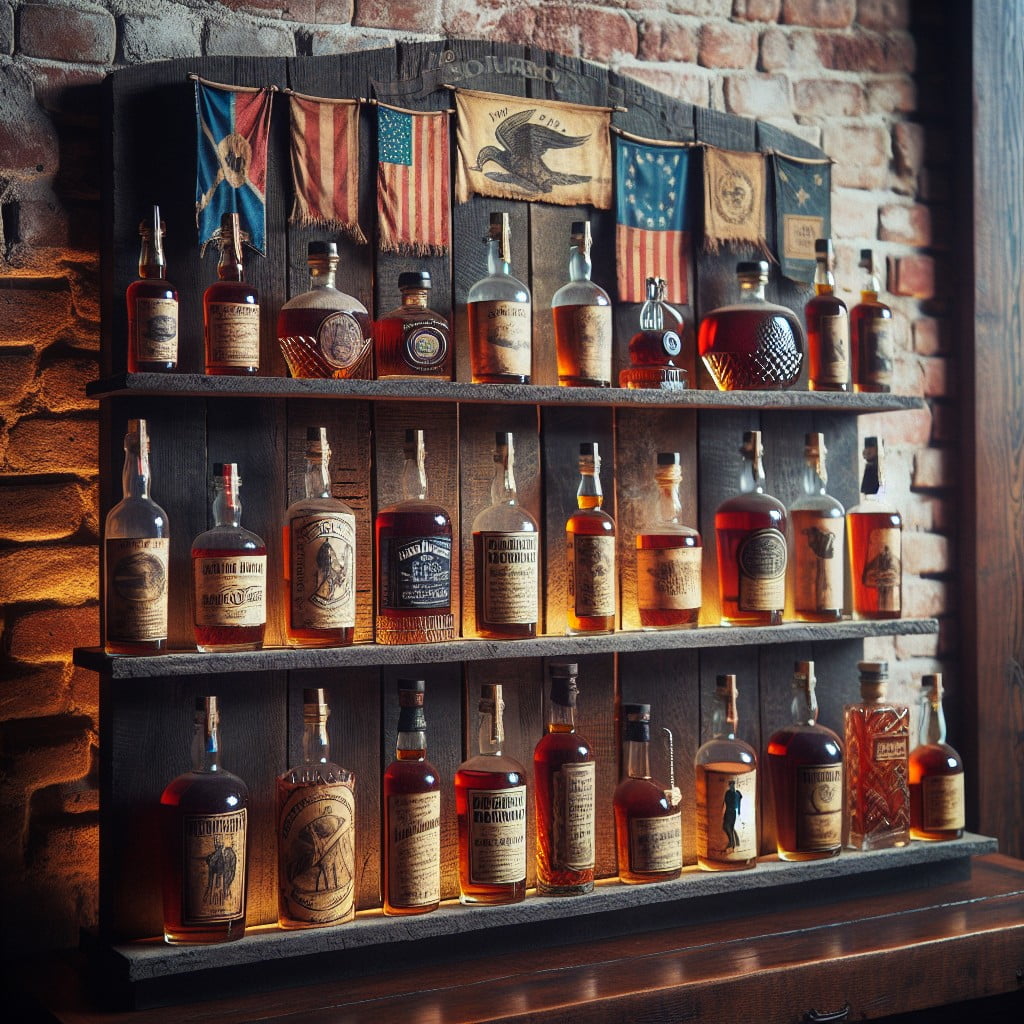 honoring bourbon heritage display ideas with flags and symbols