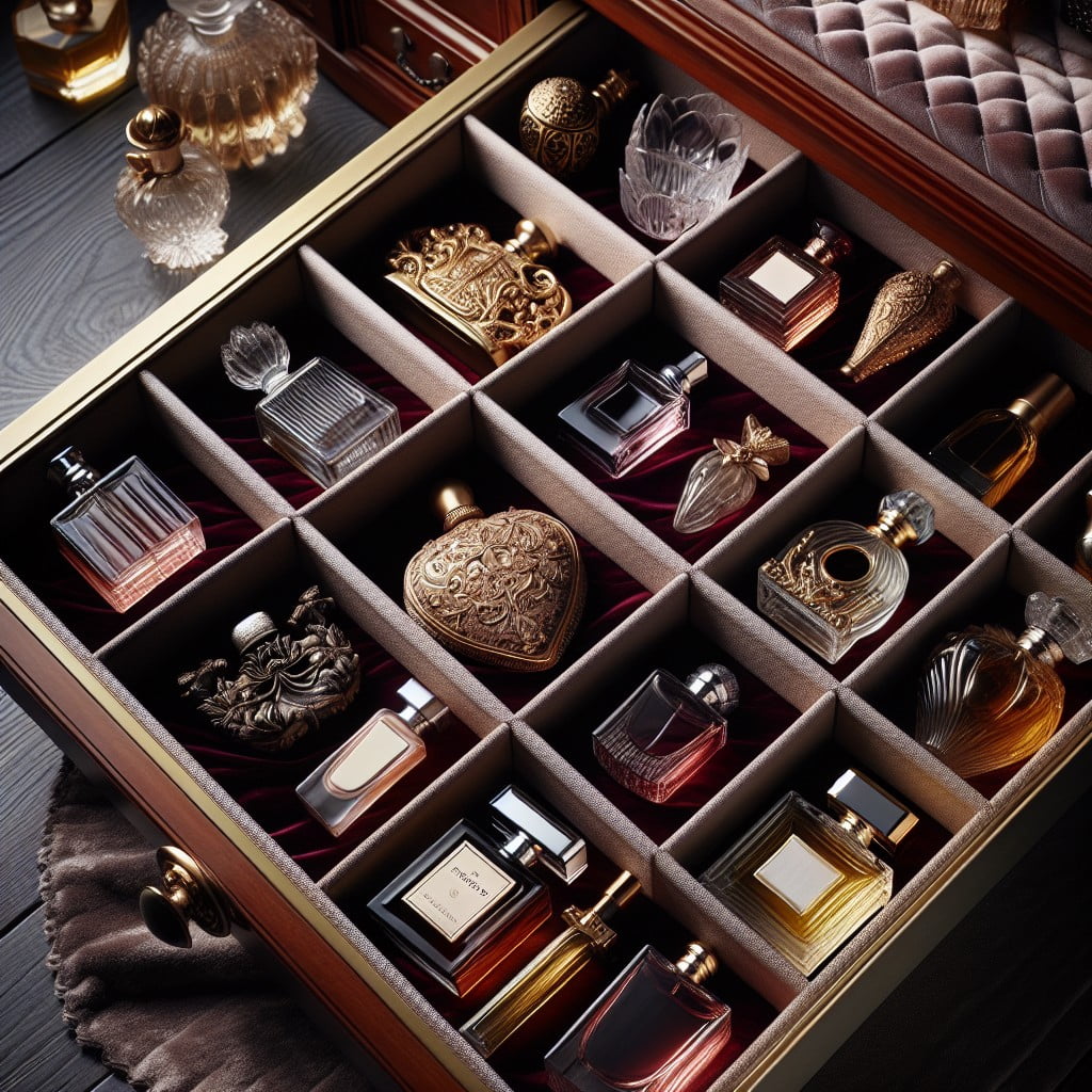in drawer perfume organizer