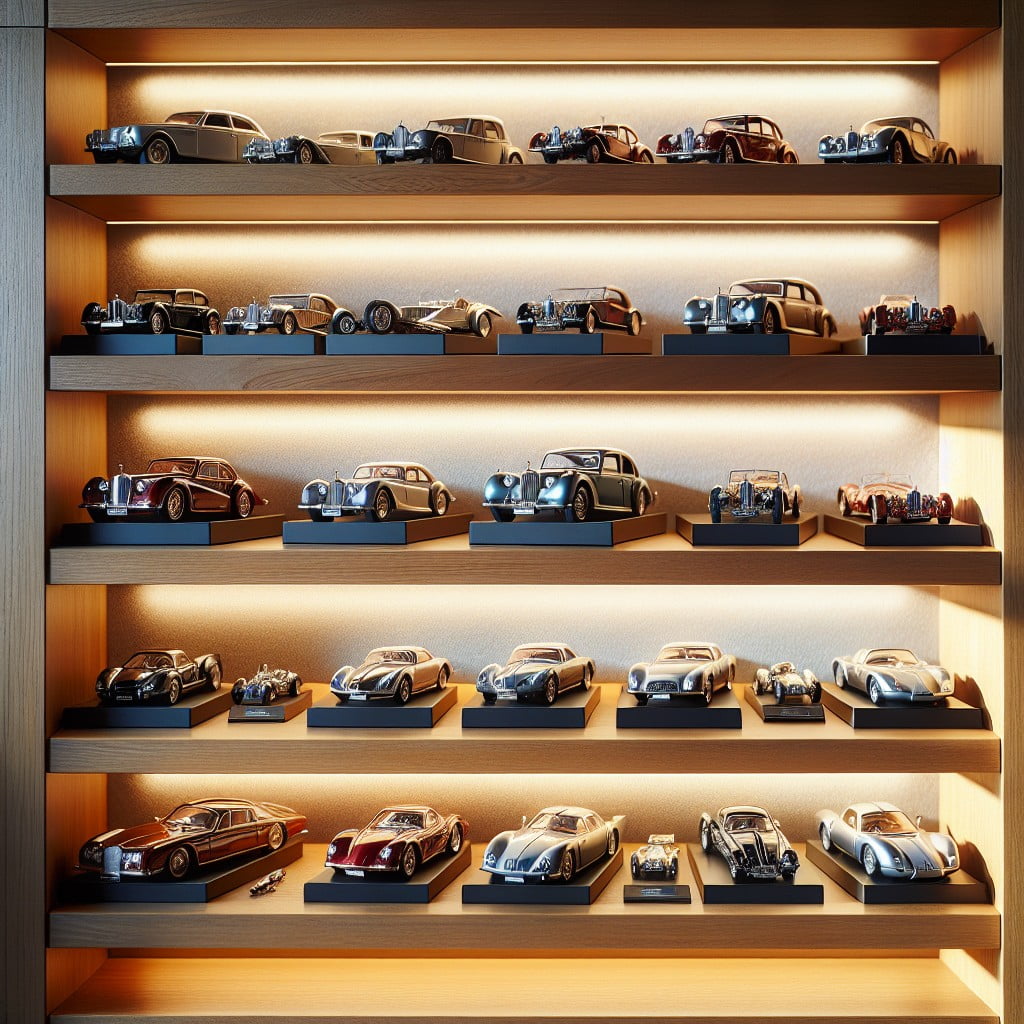 in wall shelving for model cars