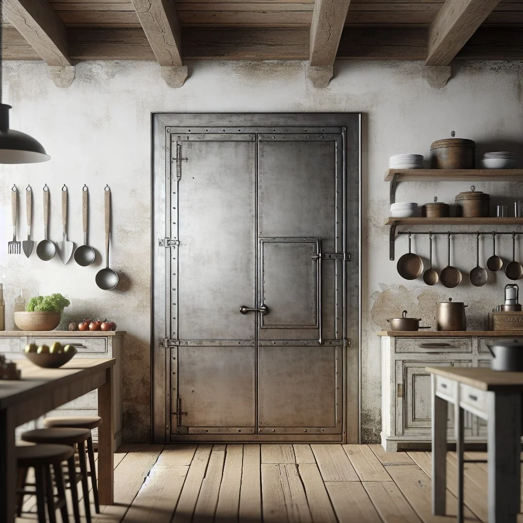 industrial steel pantry door