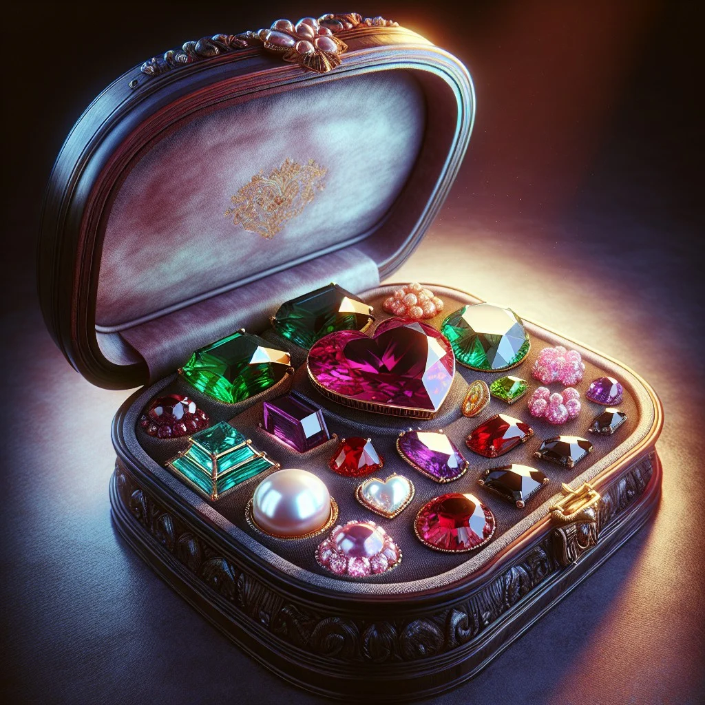 jewelry box displays for small precious stones