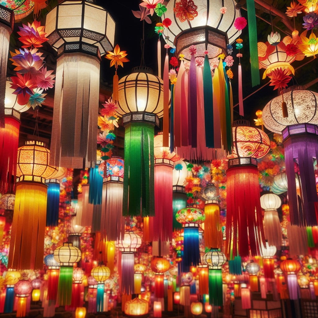 lanterns decorated with streamers