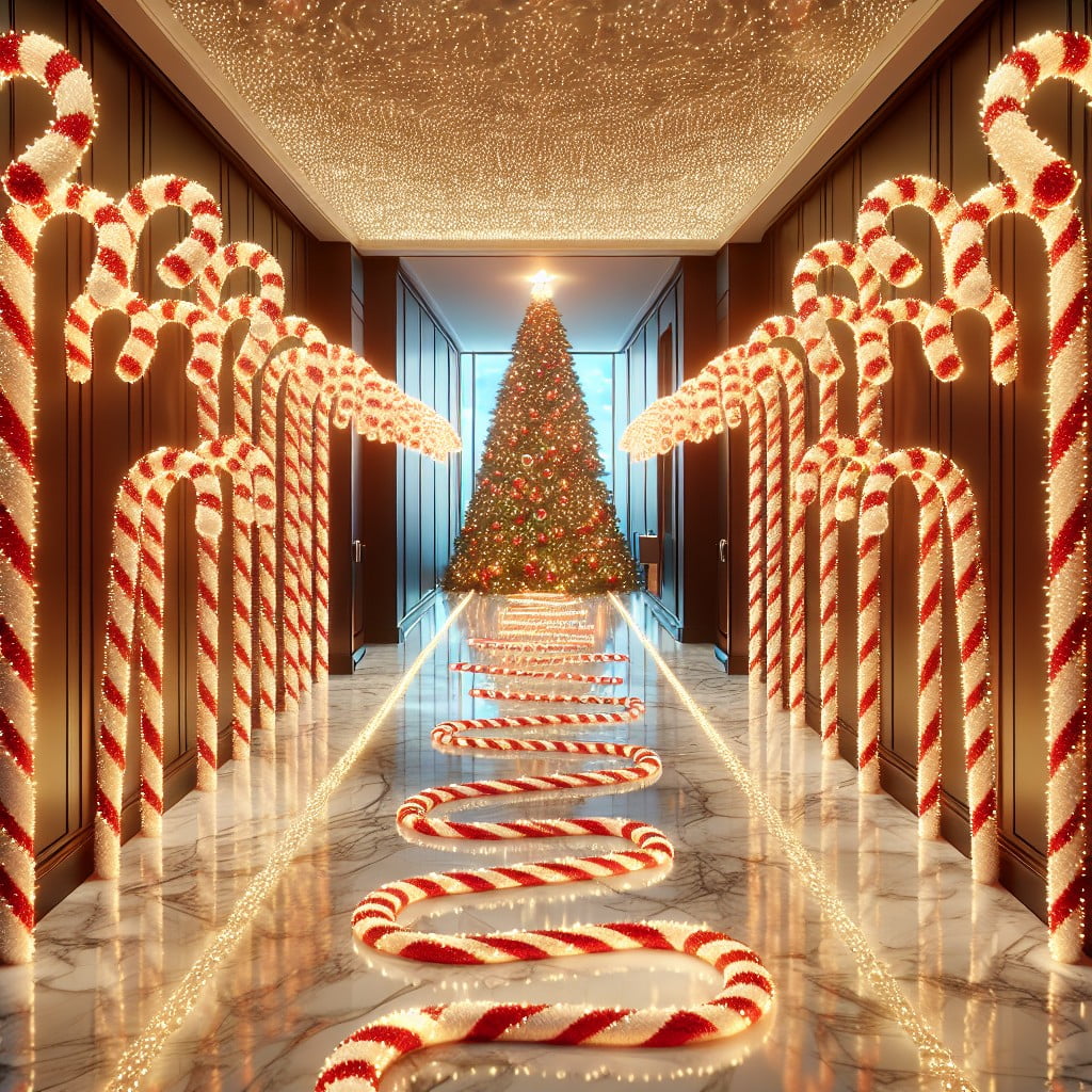 make a candy cane pathway