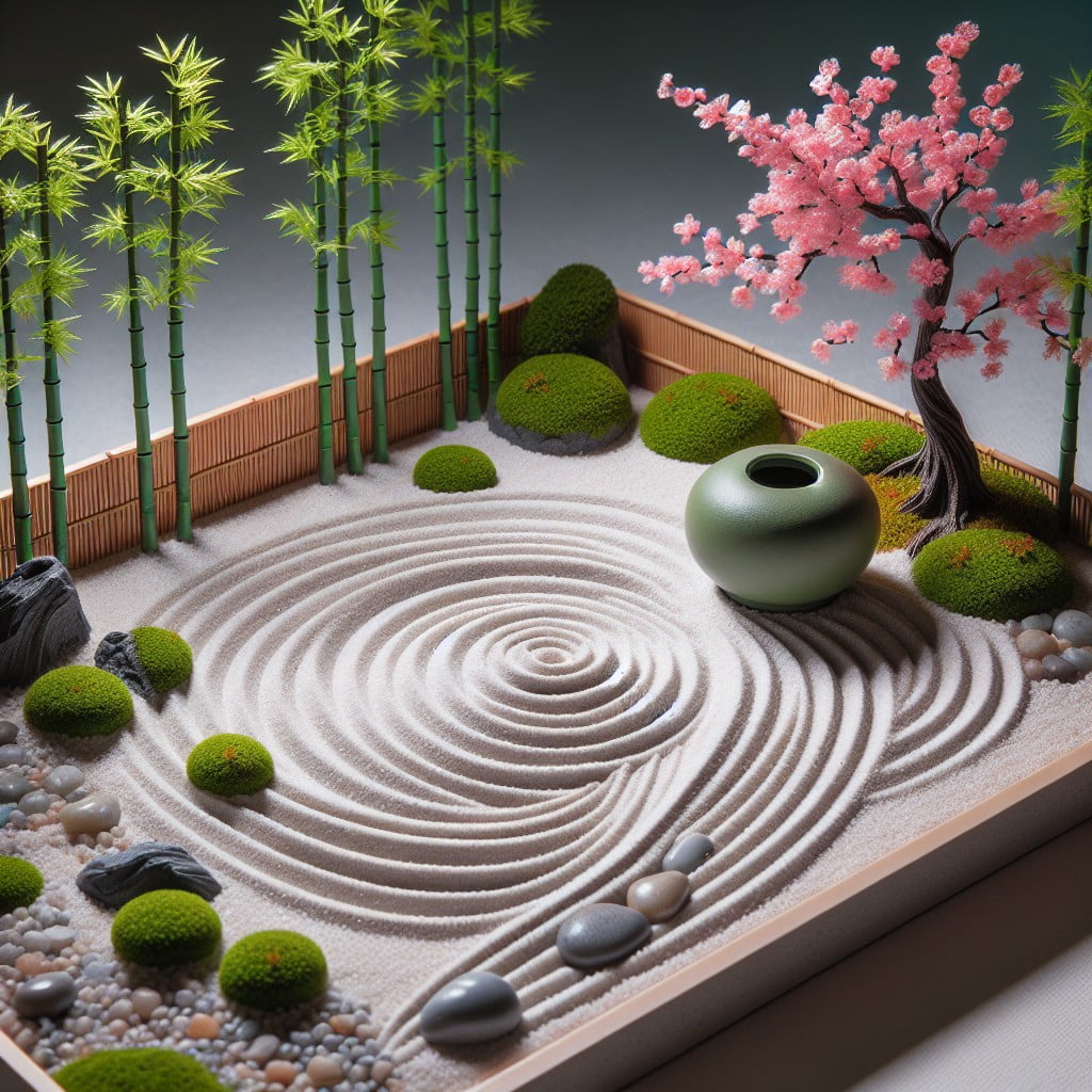 miniature zen garden urn display