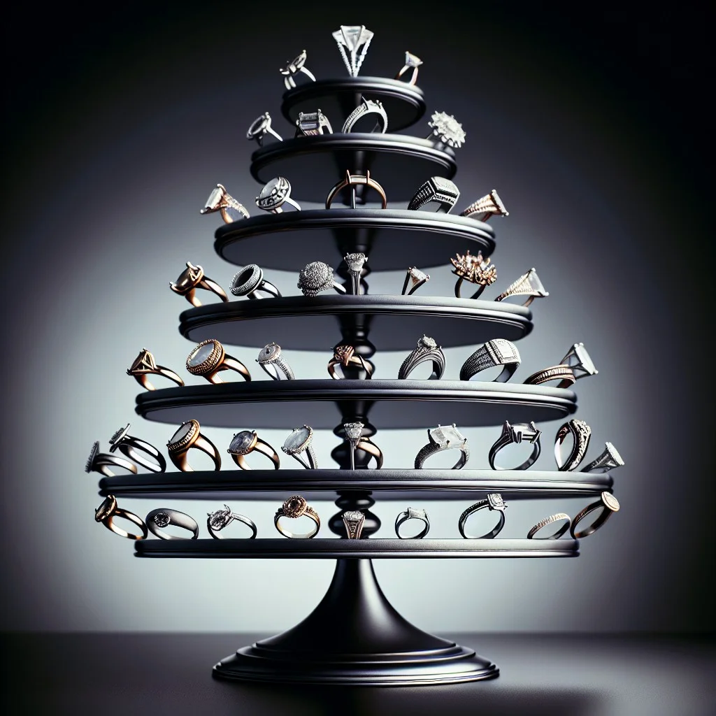 multi tiered cake stand display