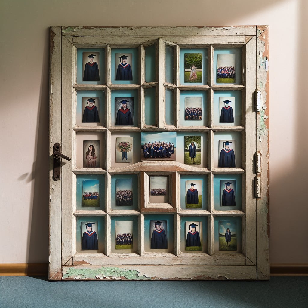 old window pane picture display