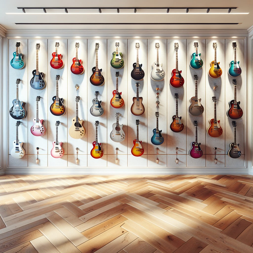 organizing your guitars wall display ideas