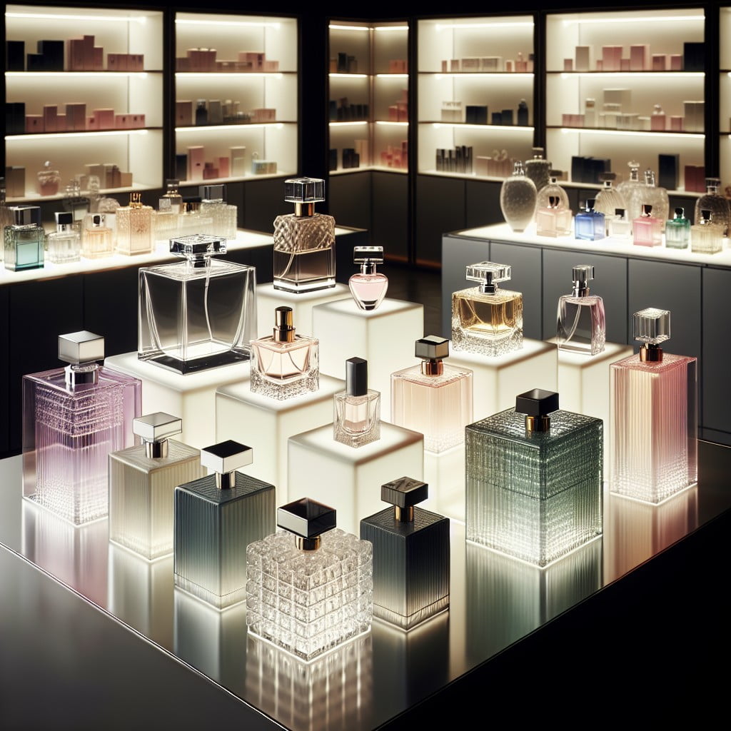 perfume display cubes