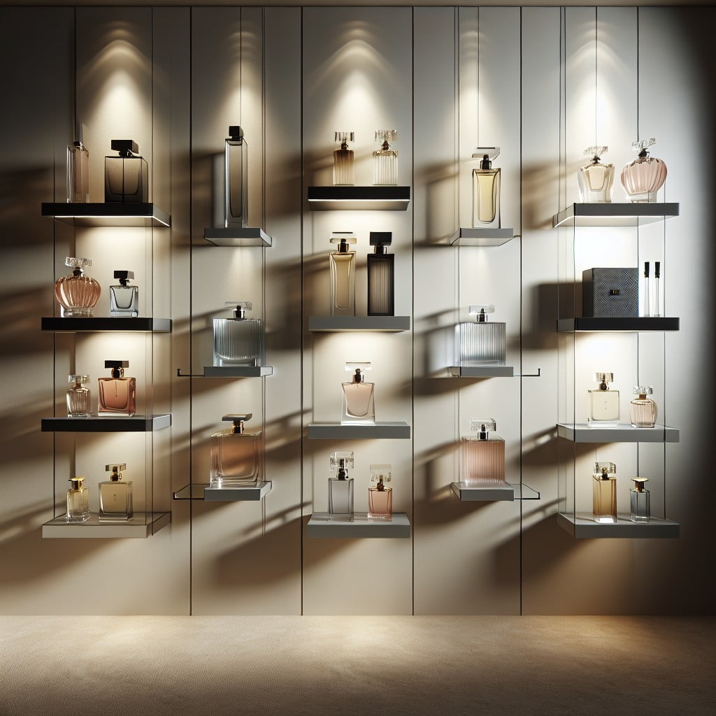 perfume gallery wall display