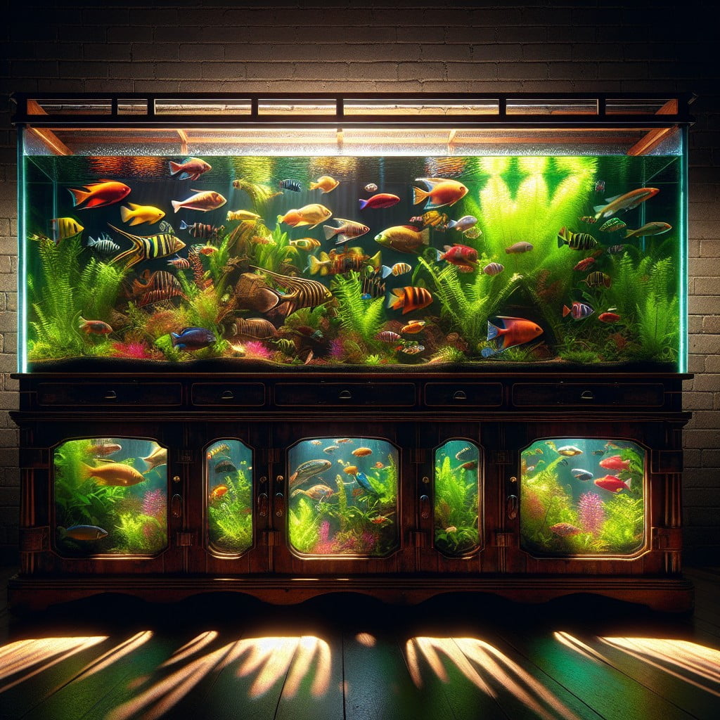 repurpose bakers rack as an aquarium stand