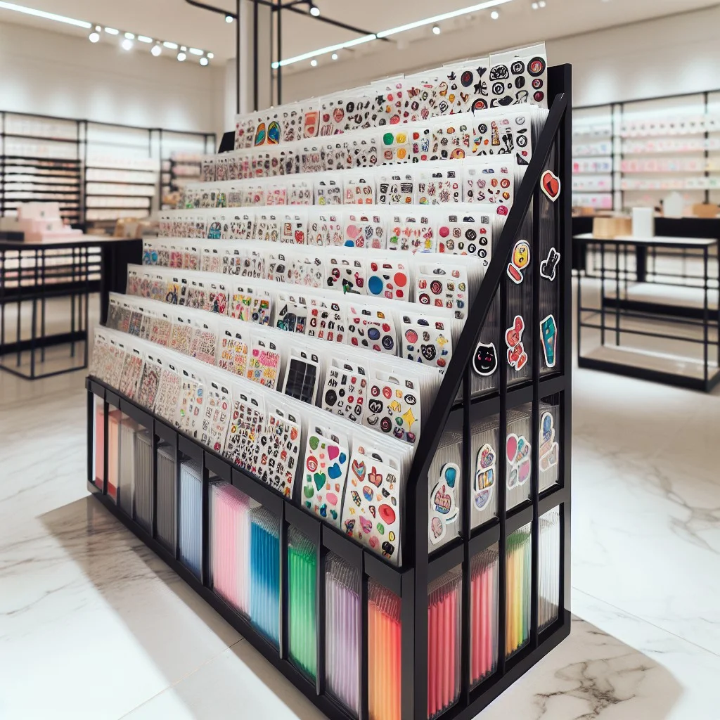 retail display hanger for packaged stickers