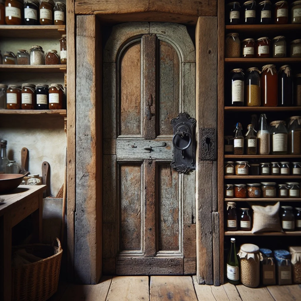 salvaged wood door