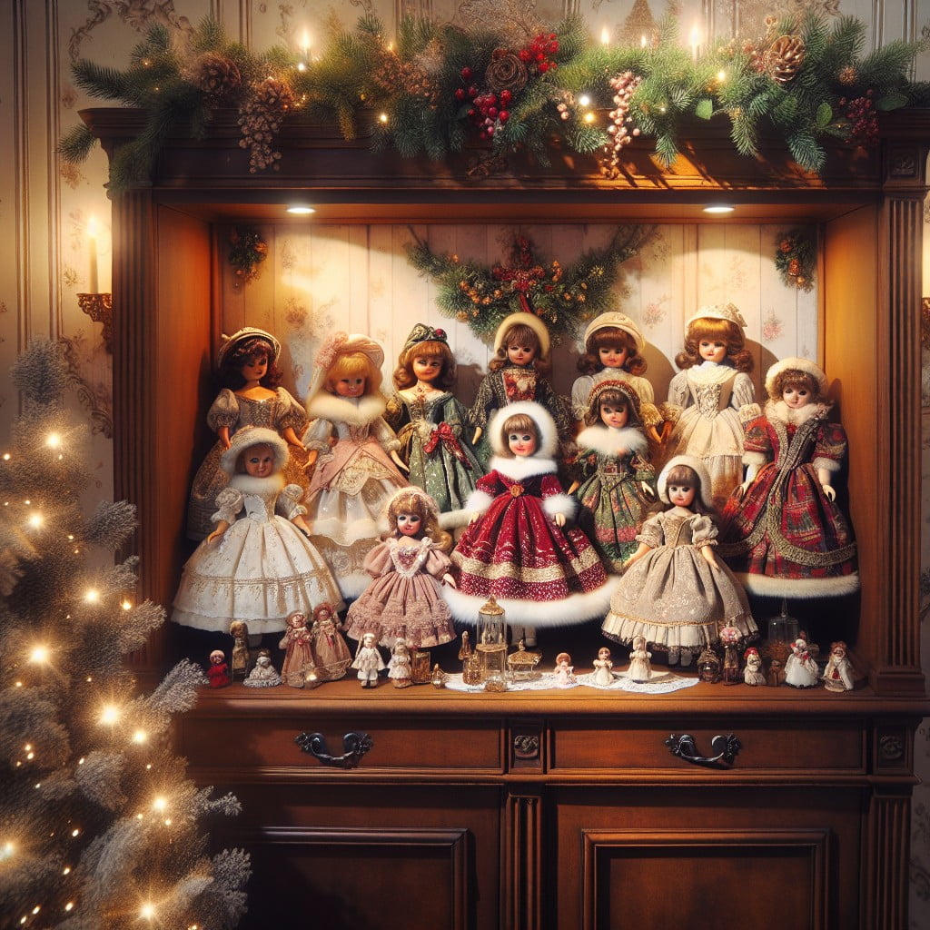 seasonal doll exhibition setup