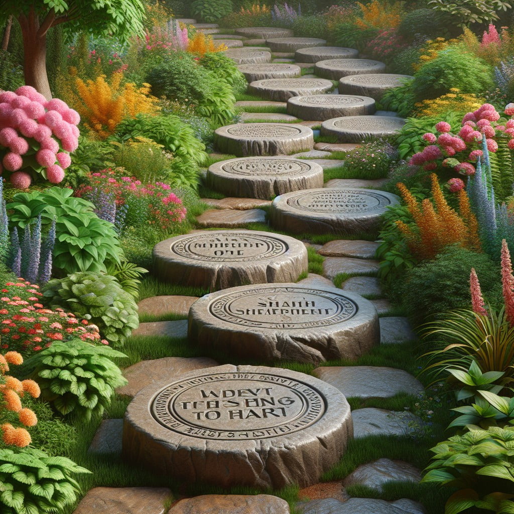 stepping stones with personalized messages