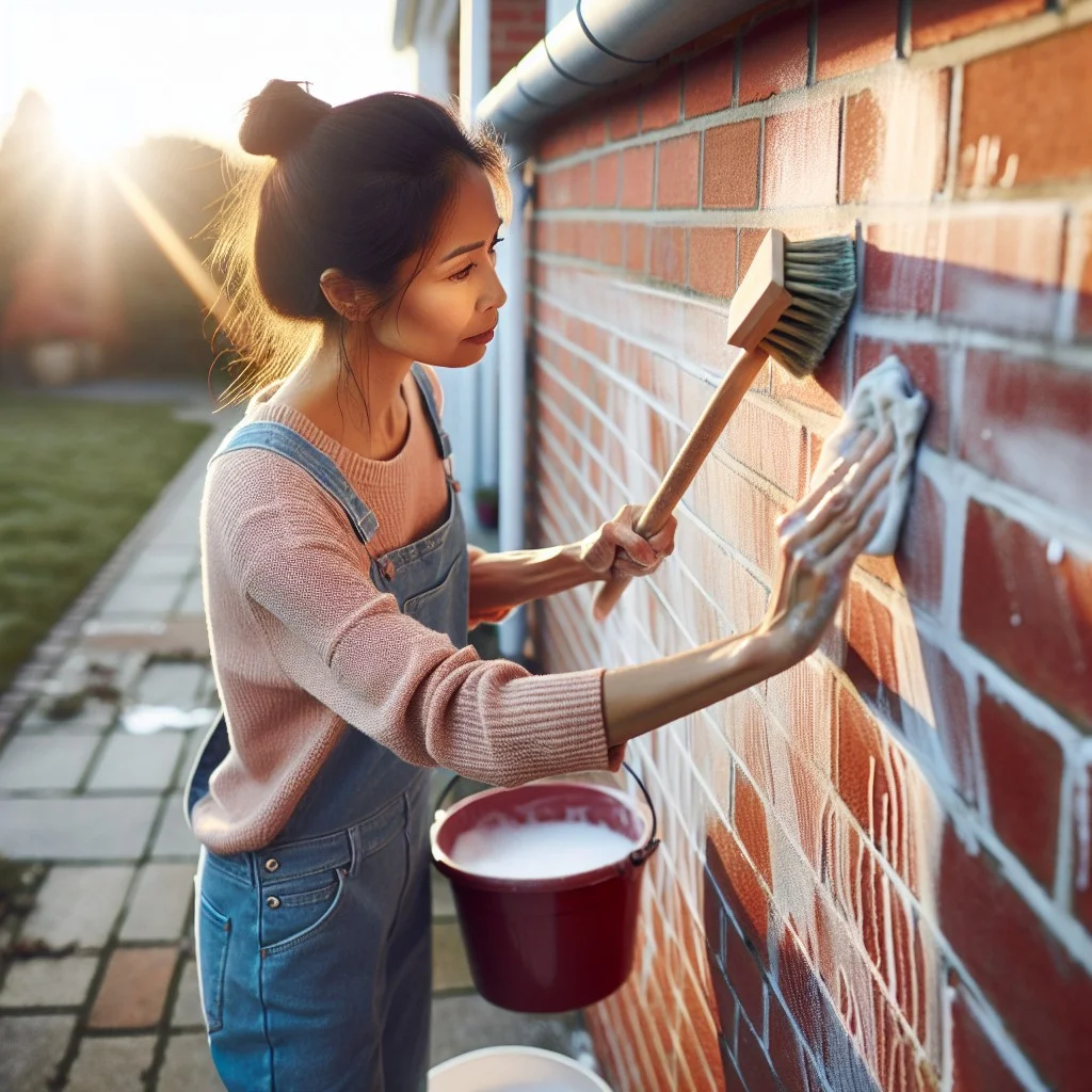 steps to remove chalk from brick