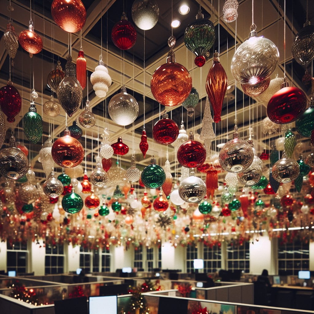 suspend glass ornaments from ceiling