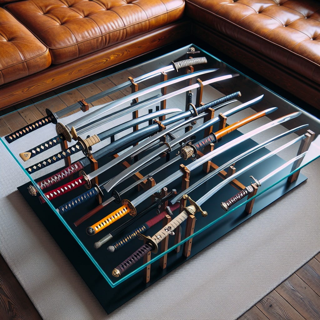 sword display coffee table