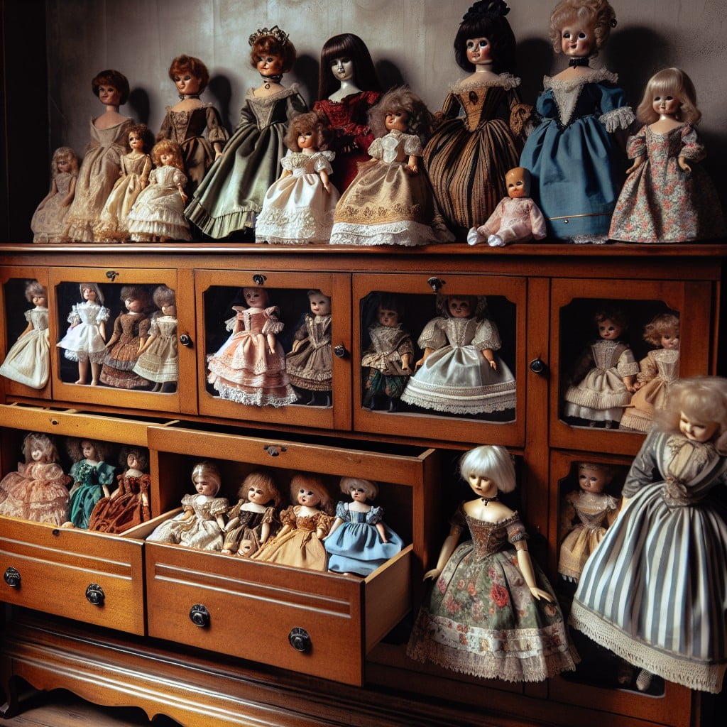 transforming old dressers into doll displays