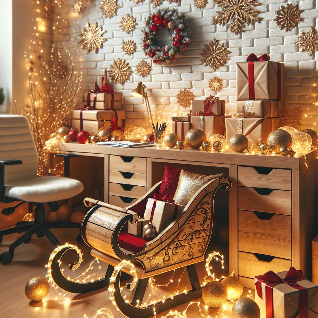 turn corner space into a sleigh station