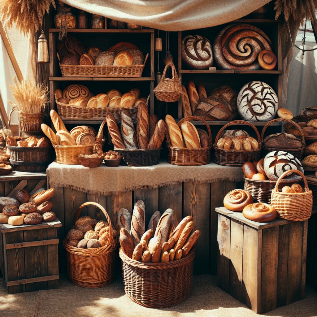 use baskets for bread display