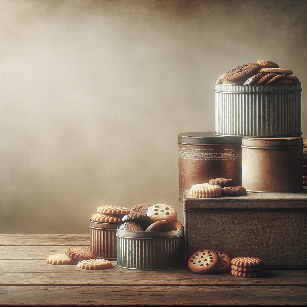 using vintage tins to display cookies