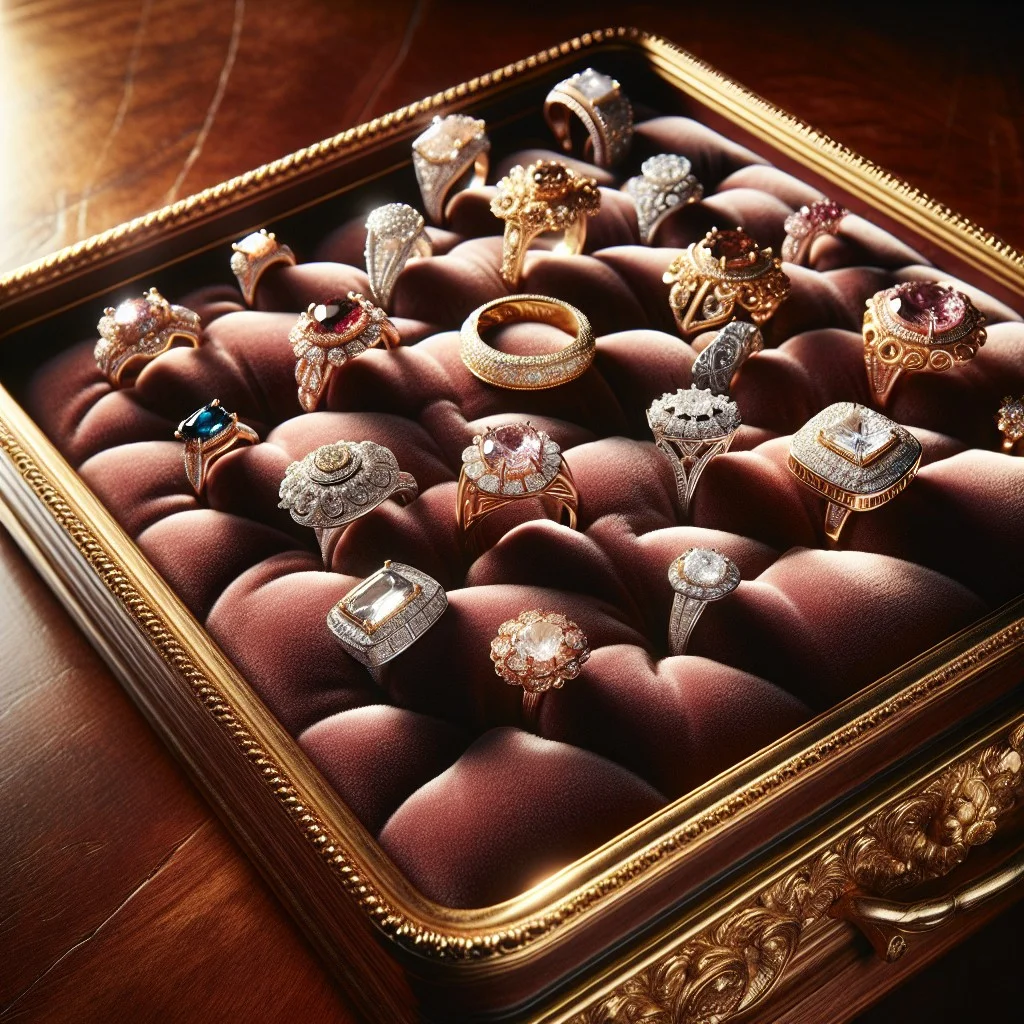velvet padded tray