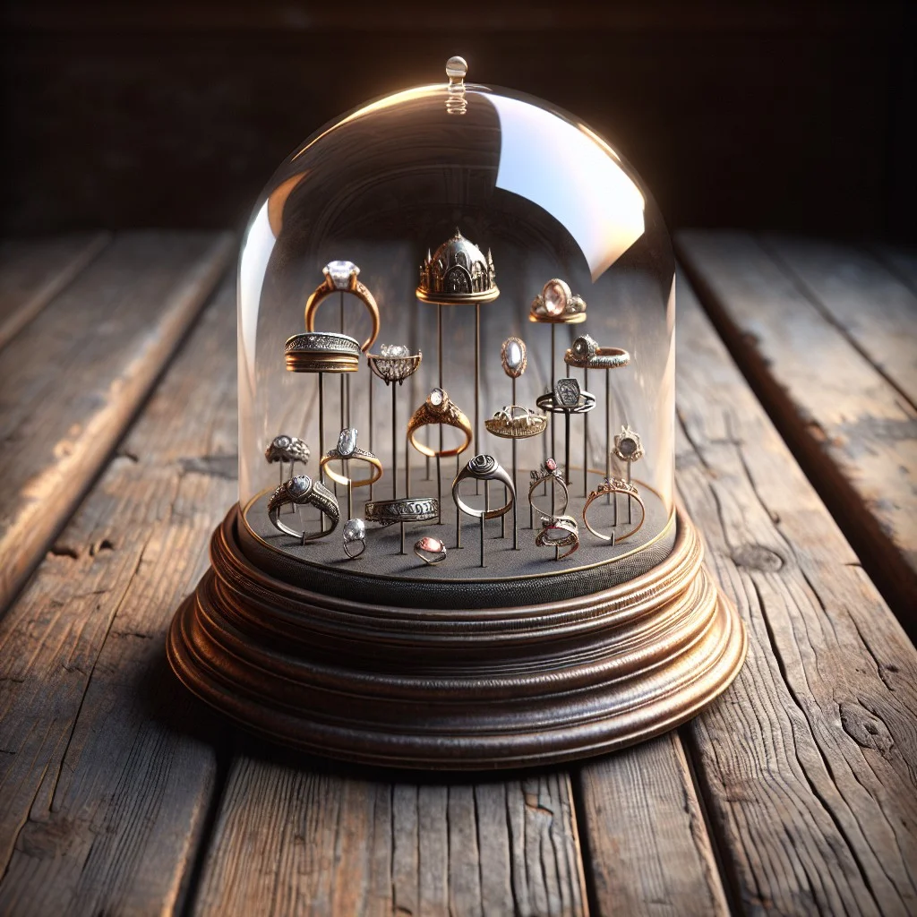 vintage glass dome display