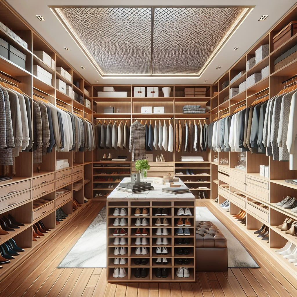 decide on high quality materials for the walk in closet