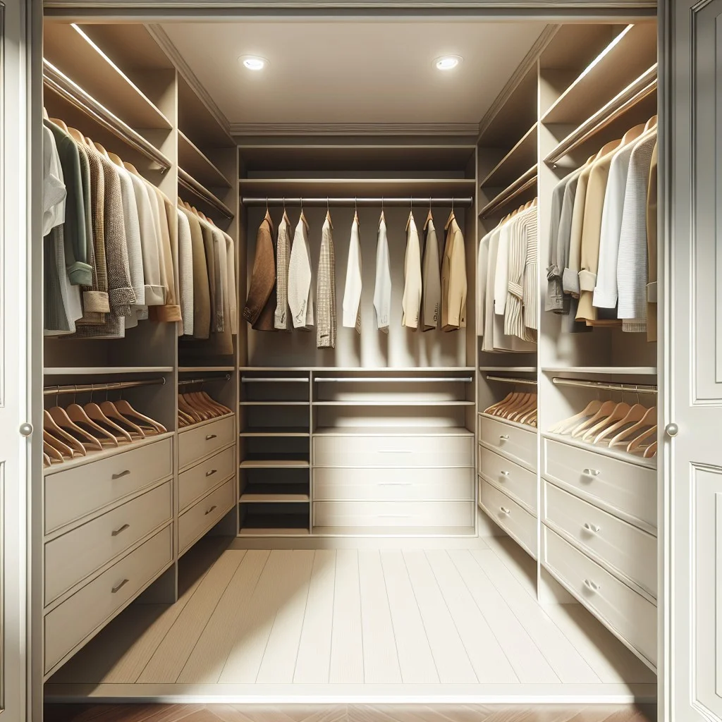 reach in closet standard depth