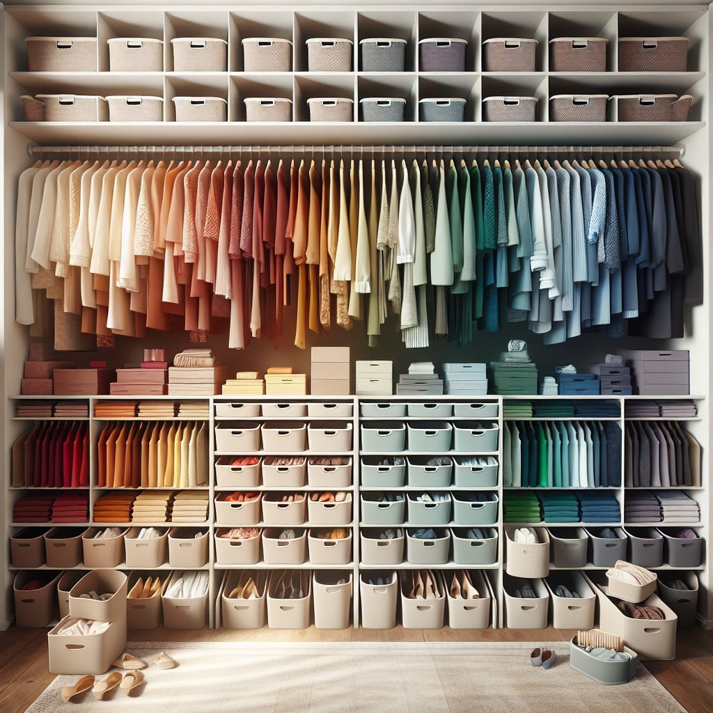 select a neutral palette of storage bins and organizers