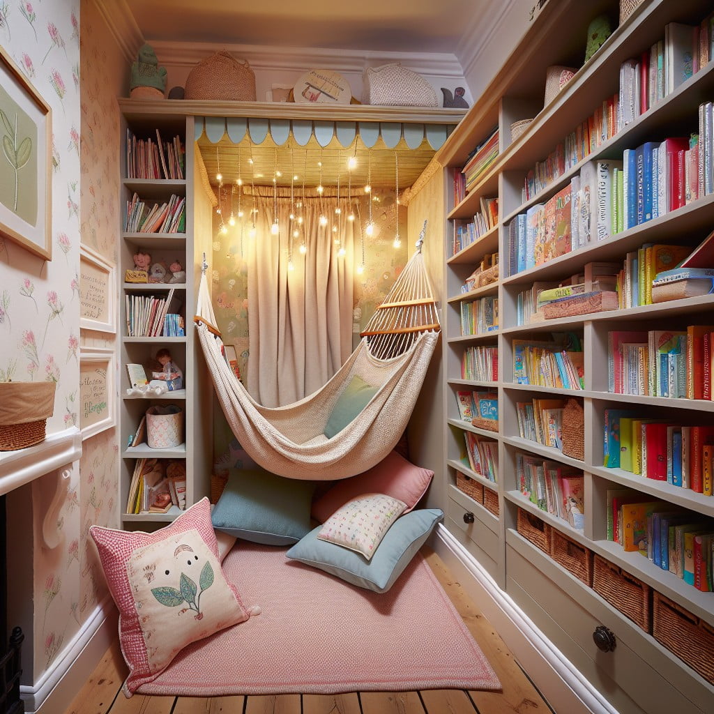 turning closet into a little reading nook